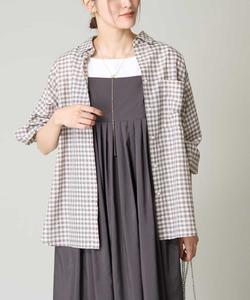 Прозрачная клетчатая рубашка Avv, цвет Beige