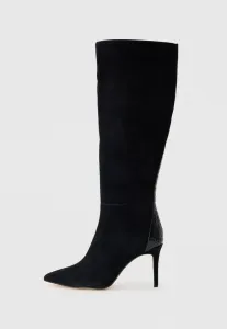 Кожаные сапоги на высоком каблуке Anna Field, Black