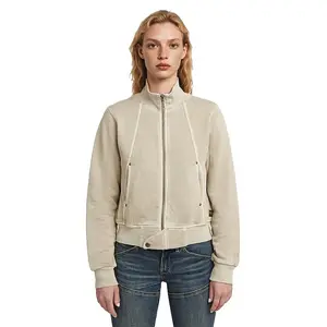 Толстовка G-Star Overdyed Slim Track full zip, бежевый