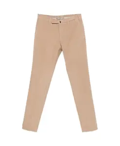 Коричневые брюки из эластичного хлопка прямого кроя. Incotex, коричневый