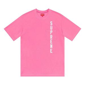 Футболка Supreme Contrast Stitch Pocket Tee 'Pink', розовый