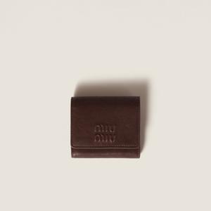 Маленький кошелек из наппы MIU MIU, коричневый