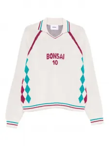 Джемпер-поло с ромбовидным узором Bonsai, бежевый