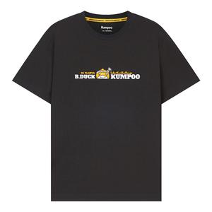 Футболка для бадминтона унисекс черная KUMPOO