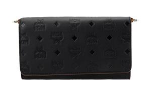 Полноразмерный кожаный кошелек для монет унисекс черный MCM