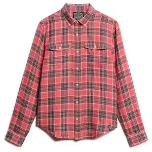 Рубашка Superdry Merchant Linen Check, красный