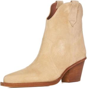 Женские ботильоны YDN с острым носком, средним устойчивым каблуком, на подъем, повседневные ботинки Челси, размеры 4-16 США, Wheat