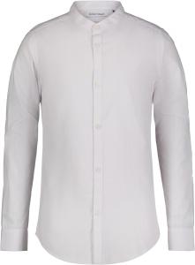 Рубашка Calvin Klein для мальчиков с длинным рукавом, застегивающаяся на пуговицы, с воротником, манжетами и подолом, White Slub