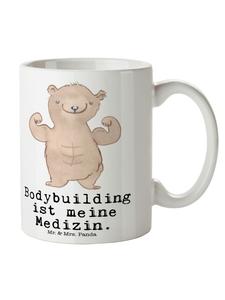 Кружка для кофе White Bear Bodybuilding с надписью Mr. & Mrs. Panda