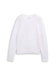 TOM TAILOR DENIM Свитер в белом цвете