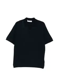 Поло на пуговицах Samsoe Samsoe, синий