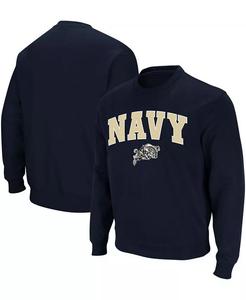 Мужская темно-синяя толстовка Midshipmen Arch and Logo Crew Neck Colosseum, синий