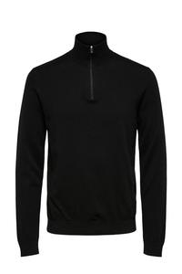 Свитер Mountain кардиган на полумолнии черный Selected, черный