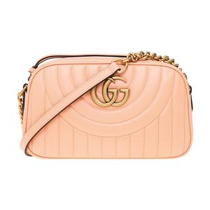 Marmont Стеганая Кожаная Камера Сумка Через Плечо Женская Розовая GUCCI