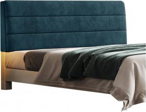 Подушка-подголовник для кровати LIANGJUN, клиновидная подушка для поясницы, мягкая подушка для чтения с застежкой-молнией, подходит для украшения дивана-кровати и дома, индивидуальный размер (цвет: темно-синий, размер: 120x60x5 см) CHIAPERINI, Dark Blue