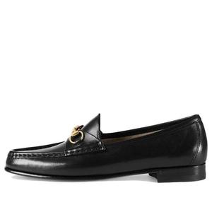 Кроссовки 1953 horsebit loafer 'black leather' Gucci, черный