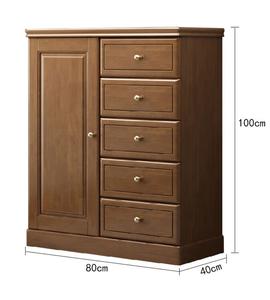 Yu Senyi Комод 160х40х100 см для гостиной и спальни из массива дерева, 8 ящиков с замком, цвет ivory white