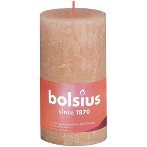 Свеча-столбик Misty Pink Rustic Shine 13 см x 7 см Bolsius