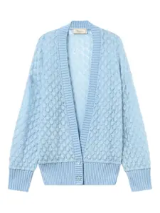 Фактурный кардиган BLUMARINE, синий