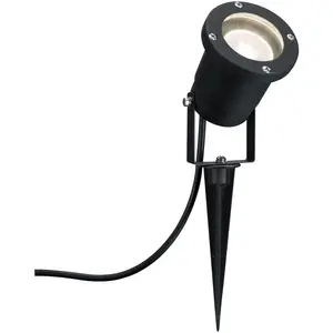 Садовый светильник LED Outdoor 230V Garden Spotlight IP65 GU10 3,5W 230V Черный алюминий GU10 1 шт. Теплый белый GU10, IP65 Paulmann, черный