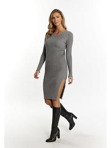Faina Вязаное платье серого цвета