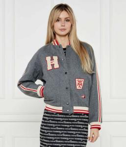 Шерстяной бомбер Regular Fit Tommy Jeans, серый