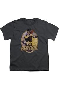 Футболка с коротким рукавом для девочек Batgirl Bombshell из Лиги Справедливости Америки Gildan, Charcoal