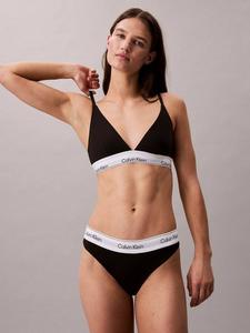 Хлопковый трусики-стринги Icon Cotton Modal Calvin Klein, Black