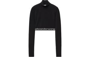 Трикотажная футболка женская черная Alexander Wang