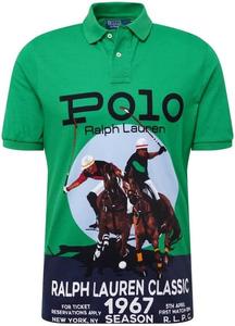 POLO RALPH LAUREN Мужская классическая футболка поло с принтом из сетчатой ткани, Polo Player