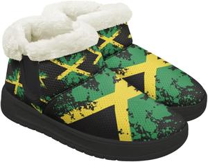 Женские зимние ботинки выше щиколотки, мягкие, на слипоны, с утепленной подошвой, теплые зимние ботинки для женщин Qoiuvncy, Jamaica Flag