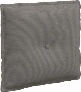 Подушка для спины светло-серая, 50 x 45 см, вельветовая ткань vidaXL