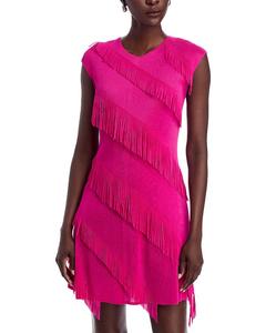 Бесплечее платье с эффектом "кринкл" Nancy Yang, розовый