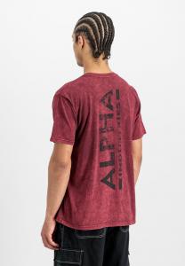 Футболка Alpha Industries VINTAGE BACKPRINT , Dark Cherry/Dark Red