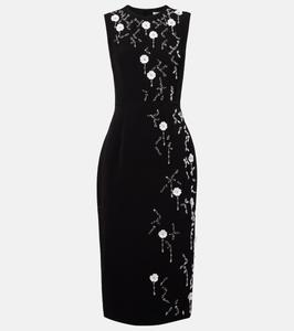 Платье миди с декором Cappia Emilia Wickstead, черный