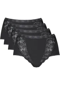 Трусики макси sloggi "Chic Maxi 4P" (4 шт., в упаковке 4 шт.), со вставками из эластичного кружева, черный