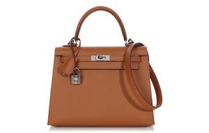HERMES Сумка Kelly Epsom Leather Kelly Bag женская 37 Gold Brown