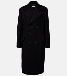 Двубортное пальто из чистой шерсти Maison Margiela, Black