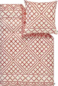 Постельное белье IBENA HANA Satin BL 155x220 см, красный, пододеяльник Ibena