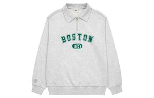MLB Толстовка Boston Red Sox Basic Collection FW24 с длинными рукавами унисекс светло-серый