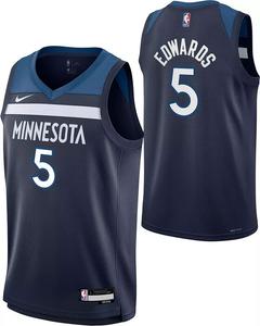 Nike Youth Миннесота Тимбервулвз Энтони Эдвардс # 5 Темно-синяя майка Swingman