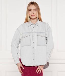 Джинсовая рубашка смайлик делает Relaxed fit One Teaspoon, синий