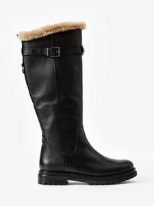 Кожаные ботинки до колена Mint Velvet, Black