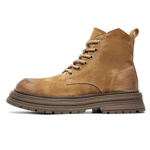 Dounkol Стильные и стильные короткие ботинки Martin 4 см унисекс, желтые