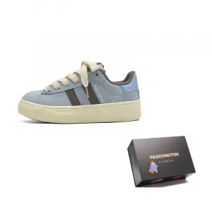 Paddington Bears Женские скейтерские кросcовки с усиленной амортизацией, износостойкие, легкие, противоскользящие, низкие, сине-коричневые (улучшенная версия)