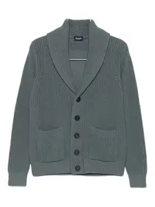 Кардиган с шалевым воротником Drumohr, зеленый