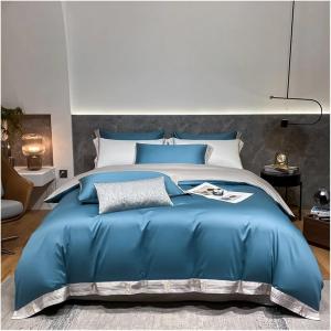 ZOCWJK Комплект постельного белья хлопковый с вышивкой 400TC Blu