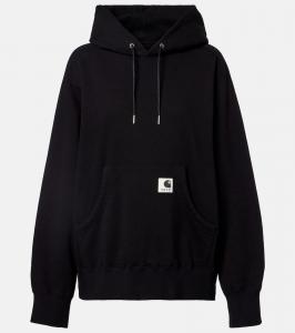 Худи Carhartt из хлопкового джерси Sacai, Black