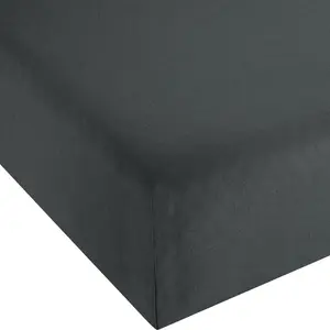 Простыня на резинке Deggendorf темно-серая 100x200 см Erwin Müller