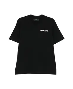 Футболка с круглым вырезом и логотипом Amiri, черный